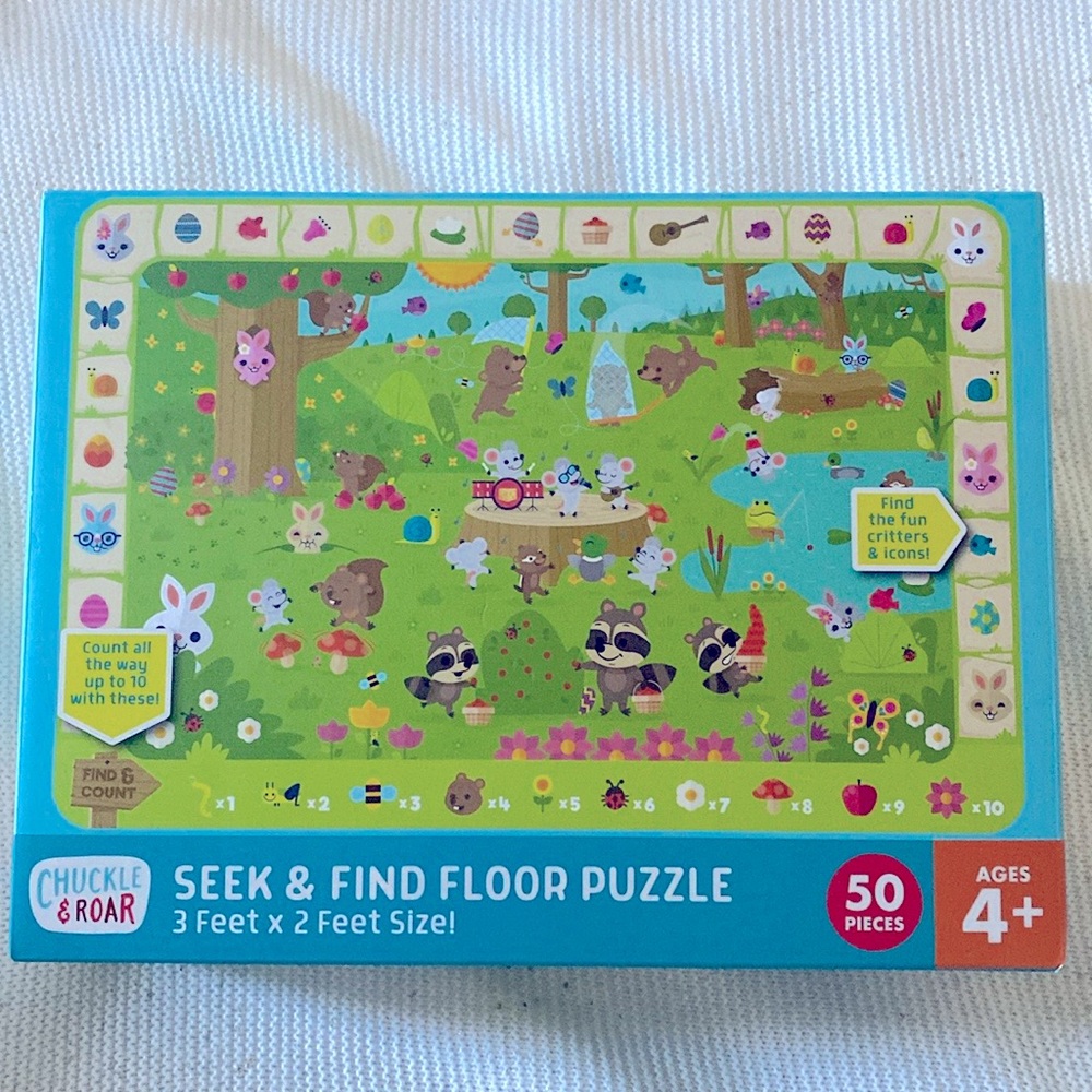 Chuckle and Roar Easter seek and find floor puzzle